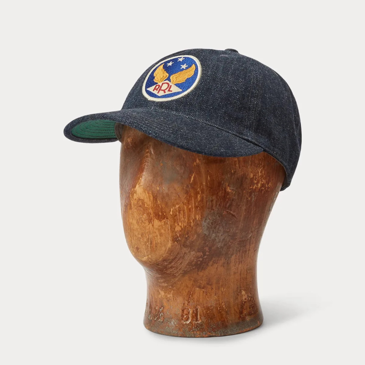 Winged-Logo Denim Ball Cap by Ralph Lauren