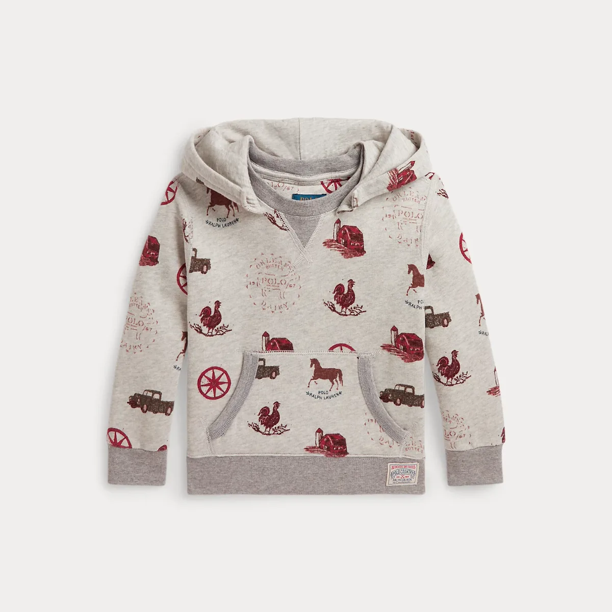 Farm-Print Fleece Hoodie by Ralph Lauren