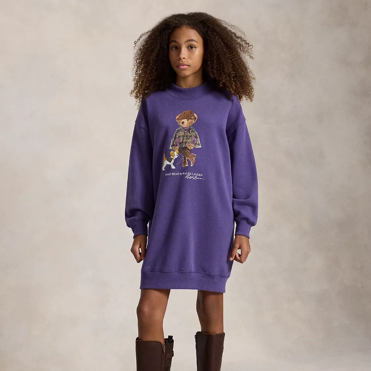 Polo Bear Fleece Sweatshirt Dress by Ralph Lauren