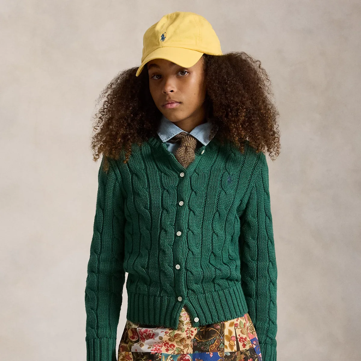 Cable-Knit Cotton Cardigan by Ralph Lauren