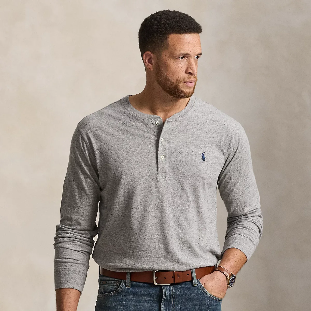 Jersey Henley Shirt by Ralph Lauren
