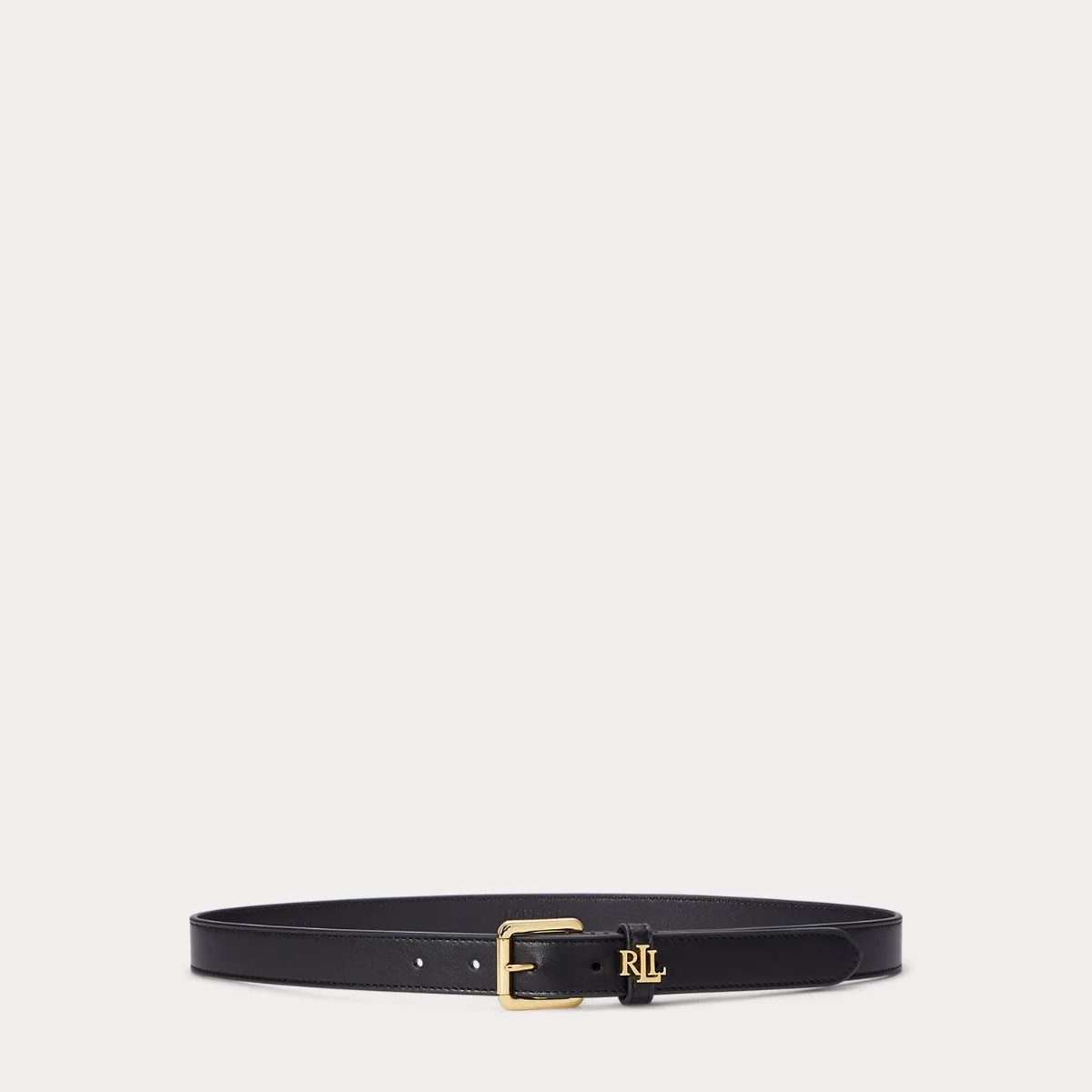 Logo-Keeper Leather Skinny Belt