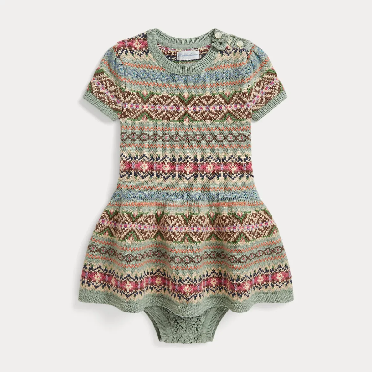 Fair Isle Cotton Sweater Dress & Bloomer by Ralph Lauren
