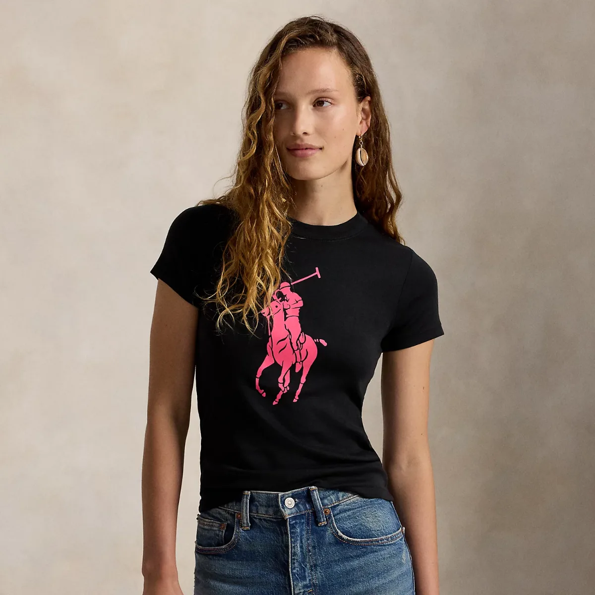 Pink Pony Cotton Crewneck Tee by Ralph Lauren