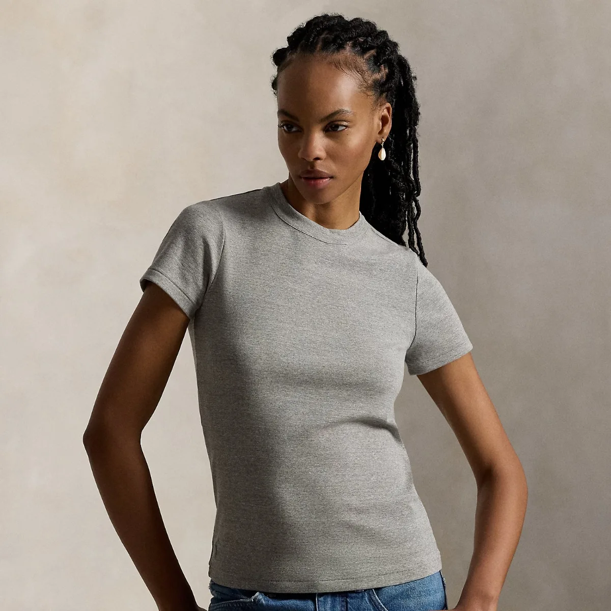 Slim Fit Stretch Cotton Tee by Ralph Lauren