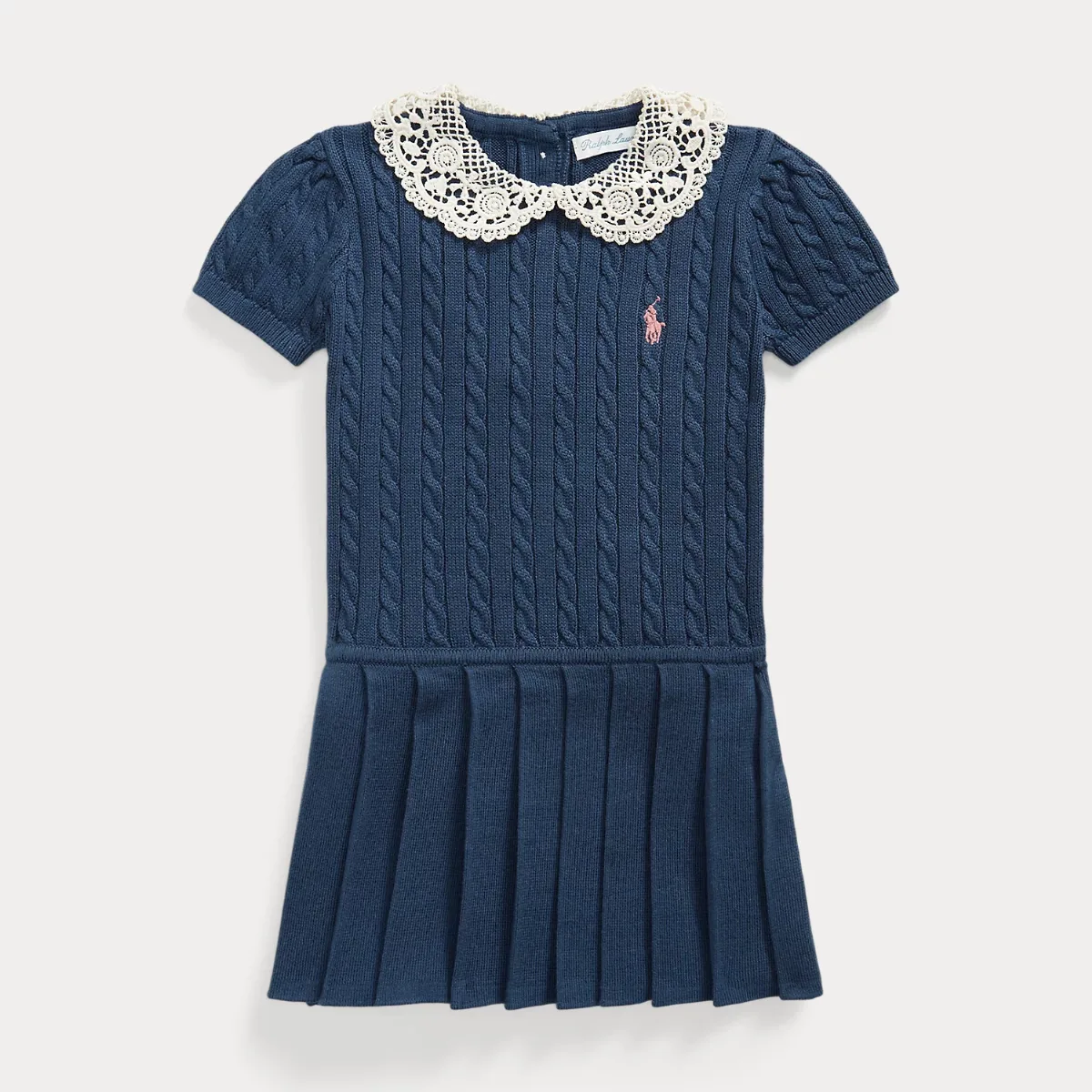 Mini-Cable Cotton Sweater Dress by Ralph Lauren