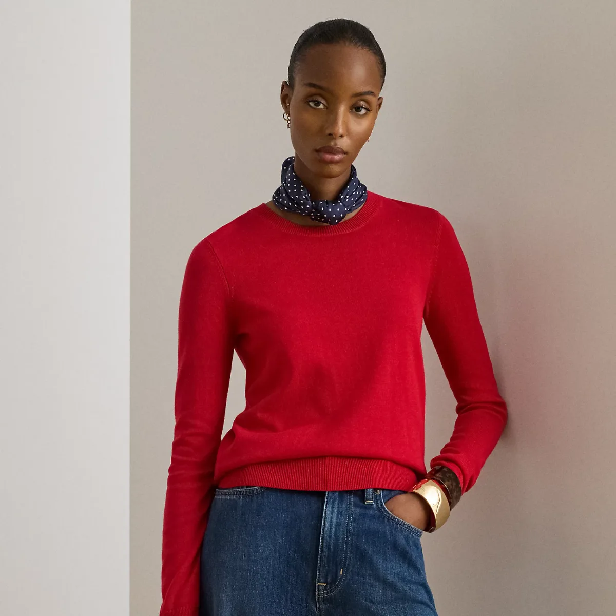 Cotton-Blend Sweater by Ralph Lauren