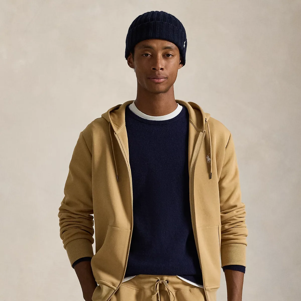 Double-Knit Full-Zip Hoodie by Ralph Lauren