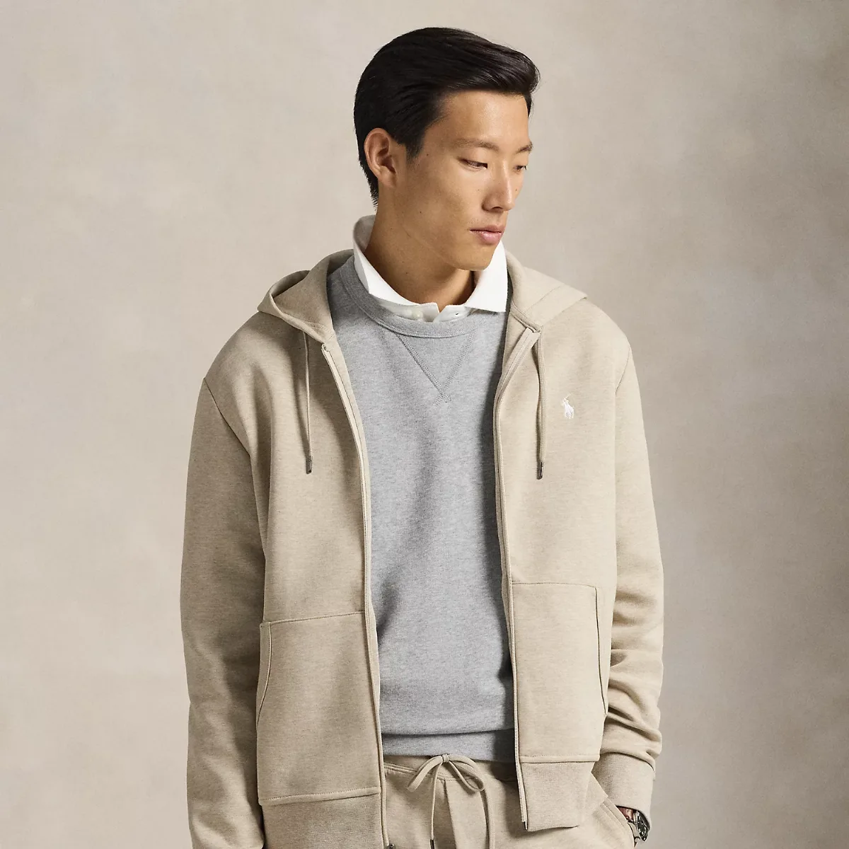 Double-Knit Full-Zip Hoodie by Ralph Lauren