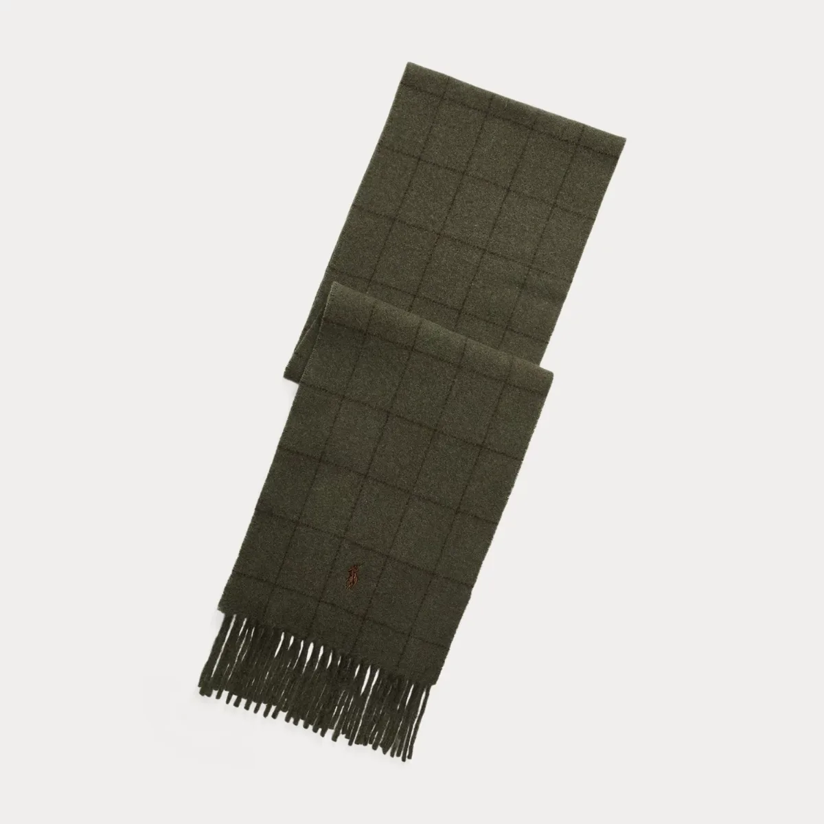 Reversible Windowpane Wool-Blend Scarf by Ralph Lauren