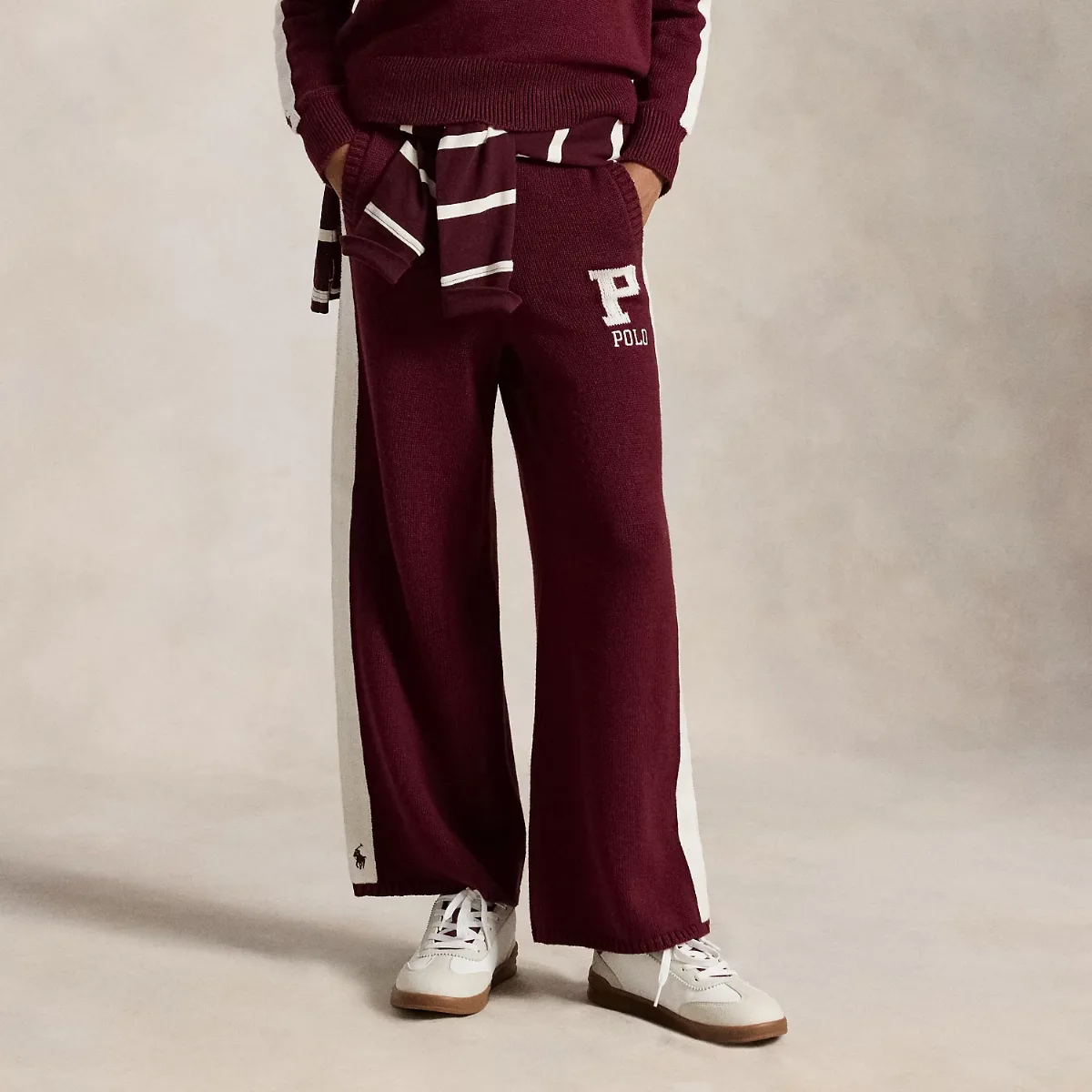Logo Cotton-Blend Wide-Leg Pant by Ralph Lauren