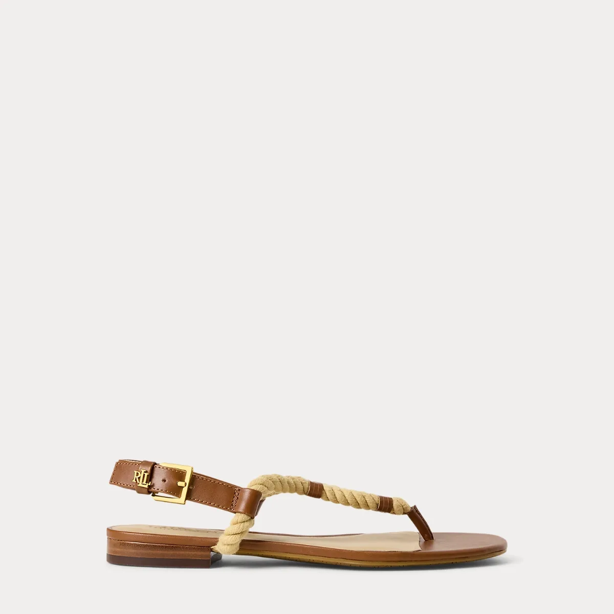 Everley Calfskin & Rope Sandal by Ralph Lauren