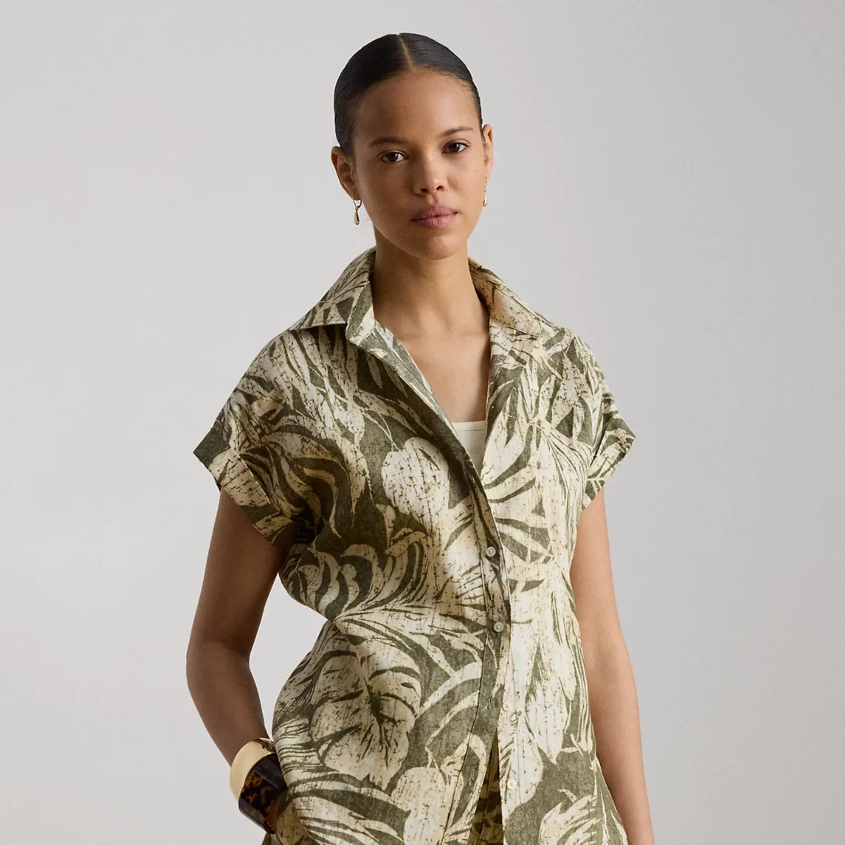 Relaxed Fit Print Short-Sleeve Shirt