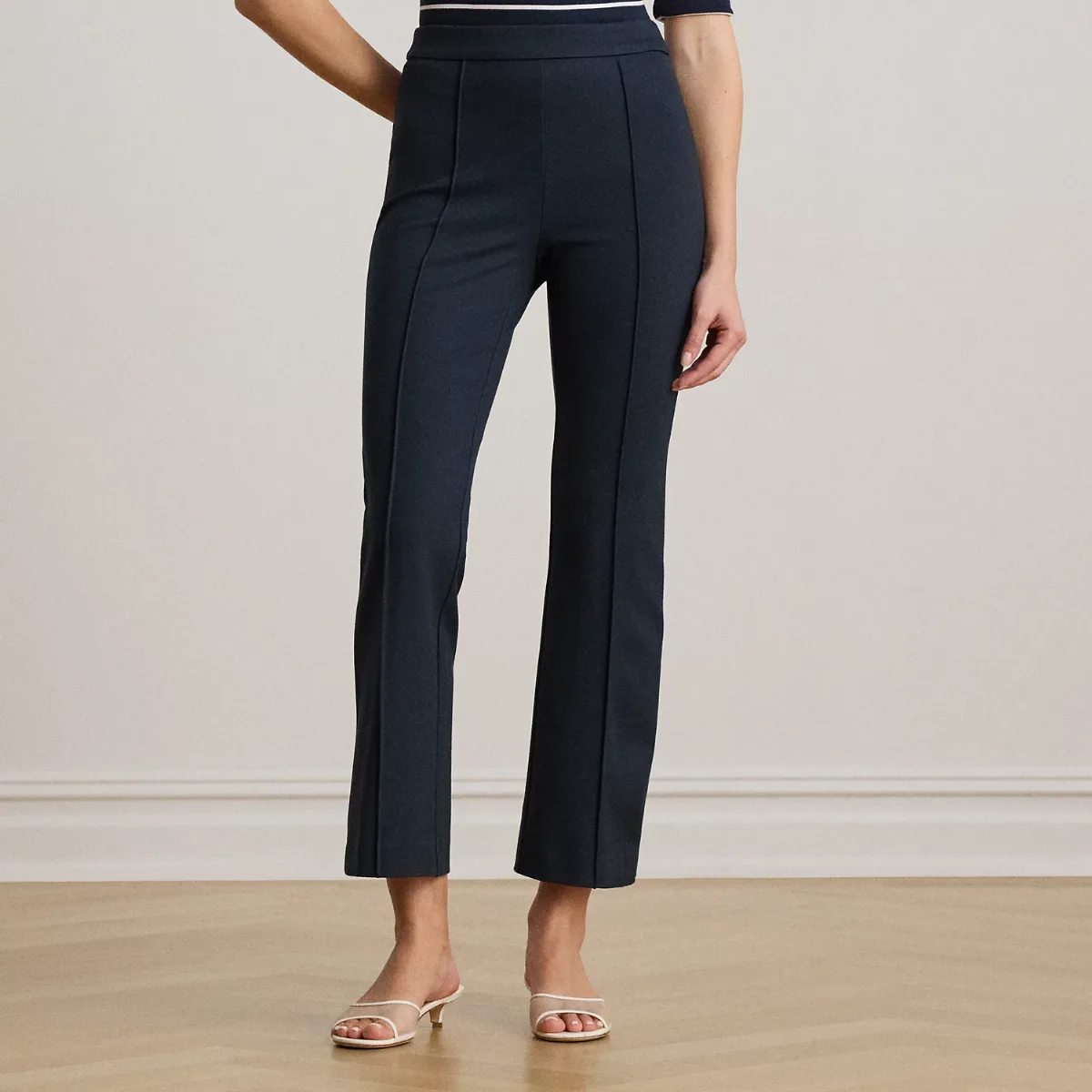 Twill Flare Ankle Pant