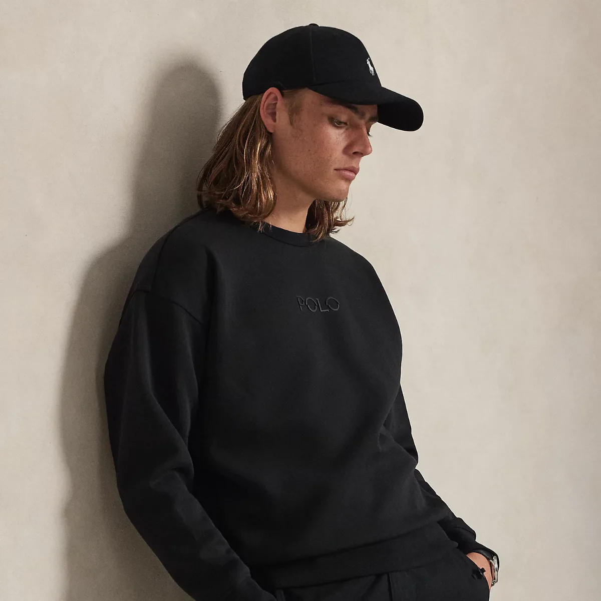 Relaxed Fit Logo Double-Knit Sweatshirt by Ralph Lauren