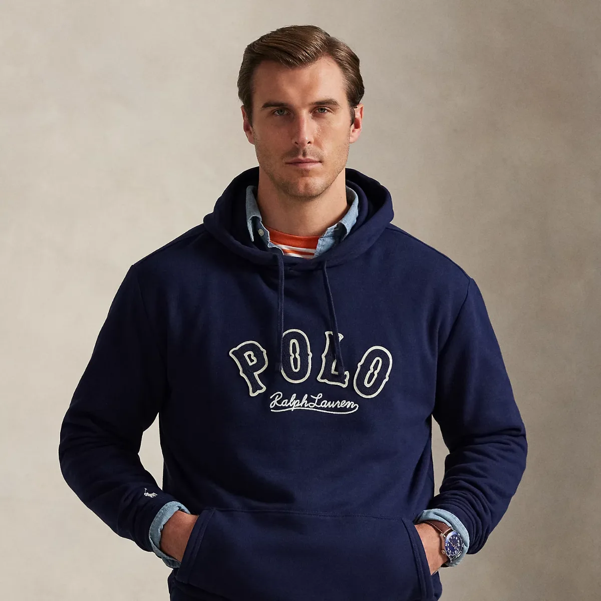 The RL Fleece Western-Logo Hoodie by Ralph Lauren