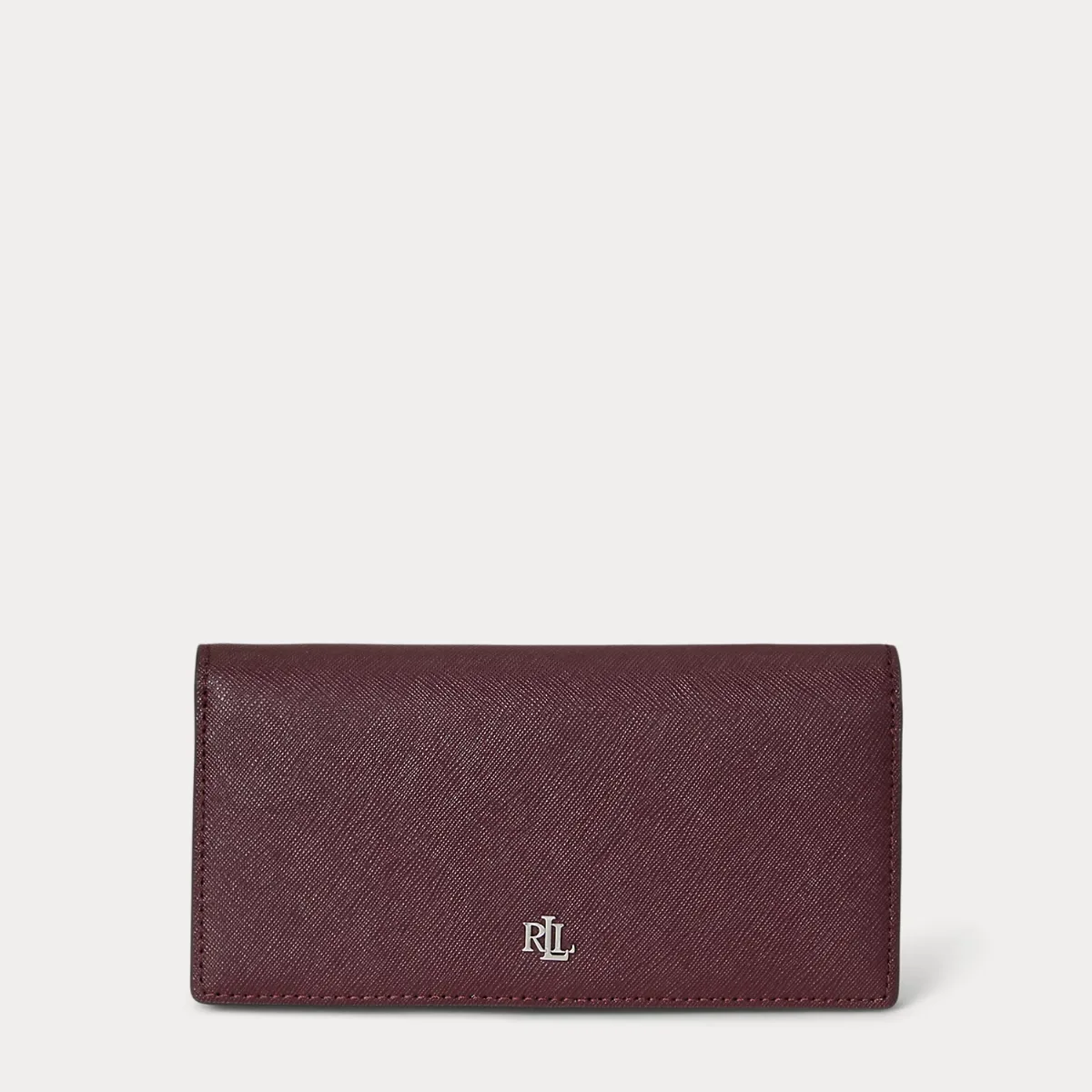 Crosshatch Leather Slim Wallet by Ralph Lauren