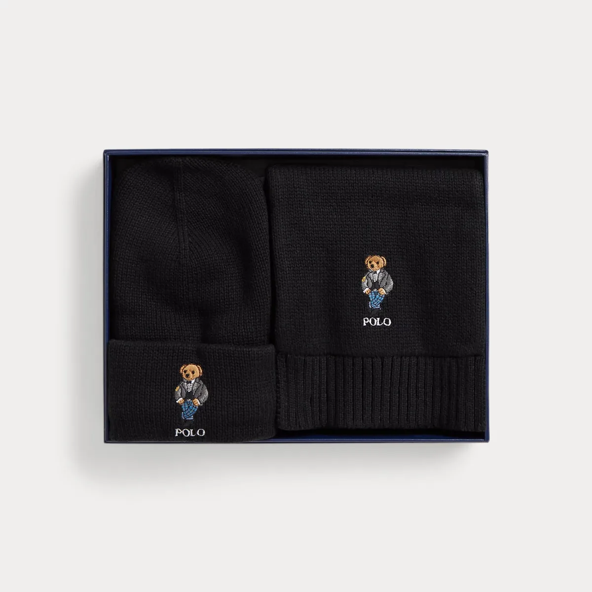 Bear Cotton Hat & Scarf by Ralph Lauren