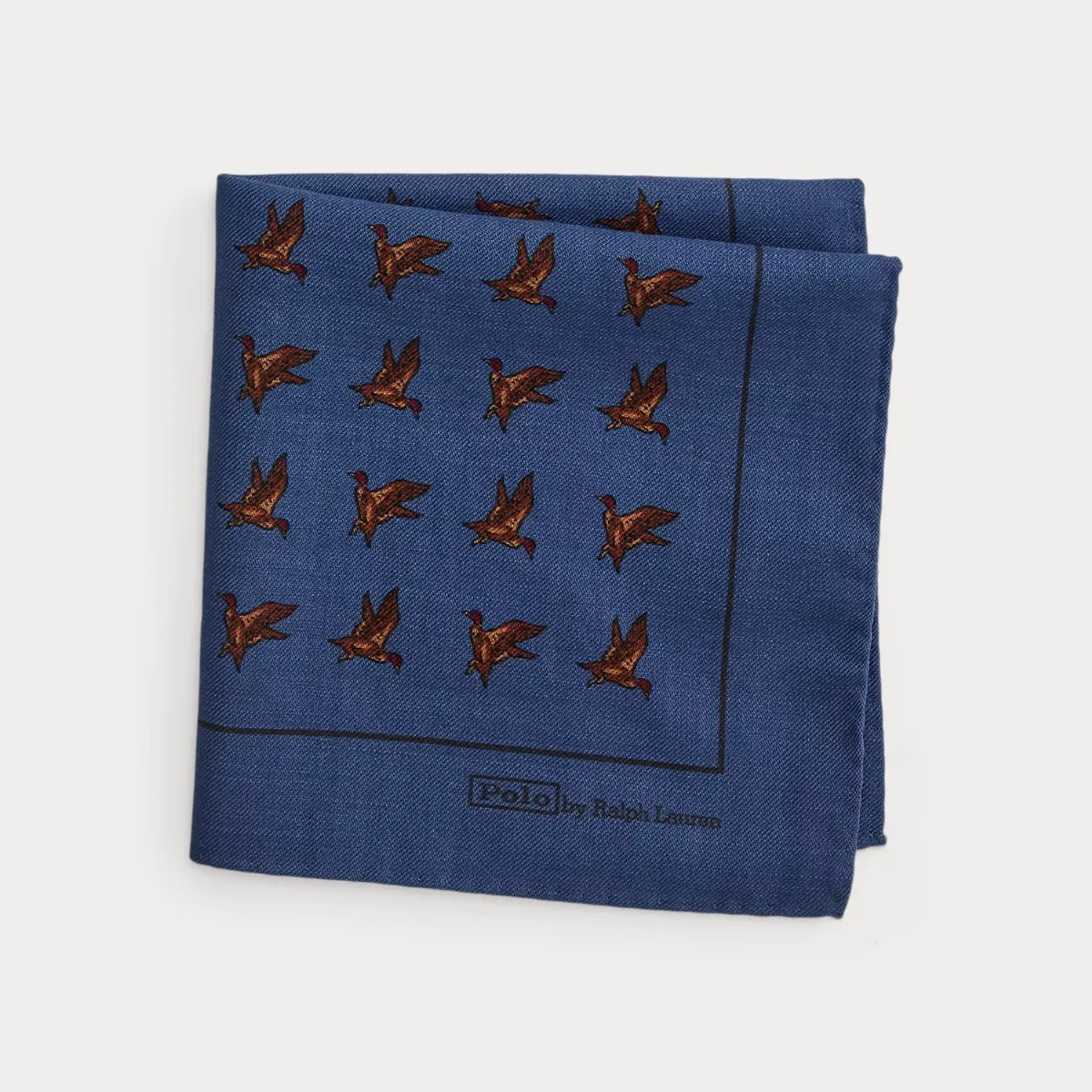 Duck-Print Wool Challis Pocket Square by Ralph Lauren