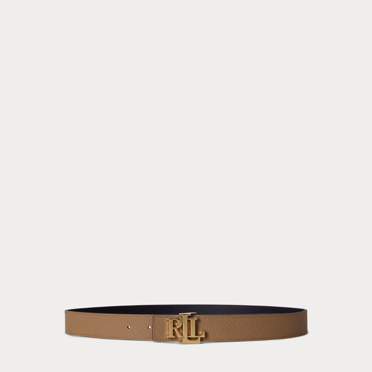 Logo Reversible Pebbled Leather Belt