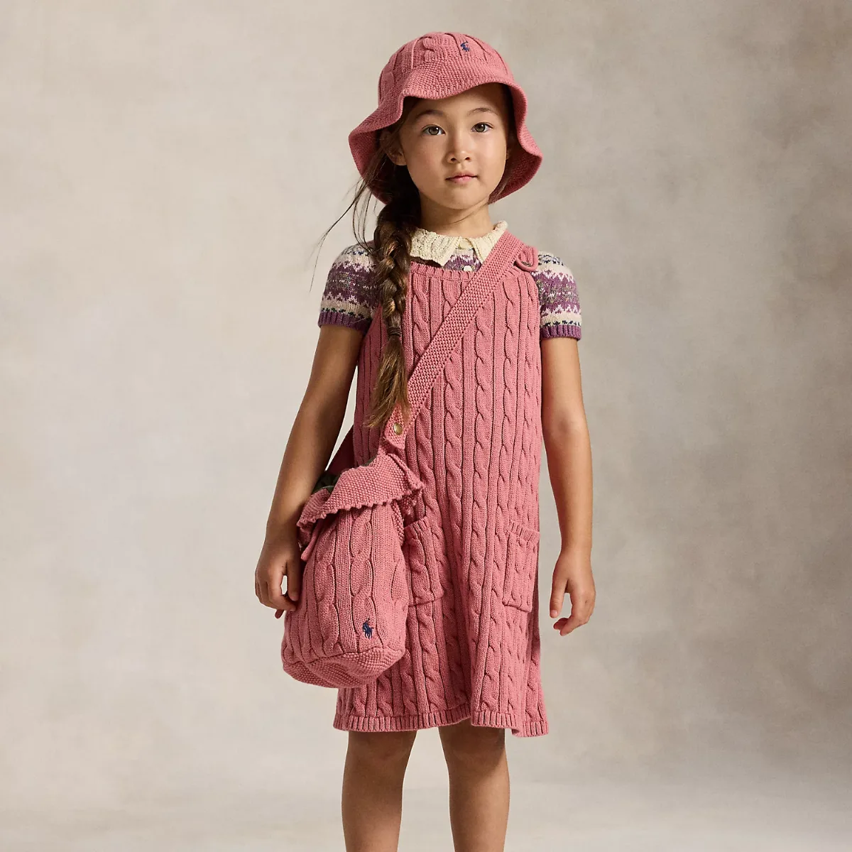 Cable-Knit Cotton Sweater Dress by Ralph Lauren