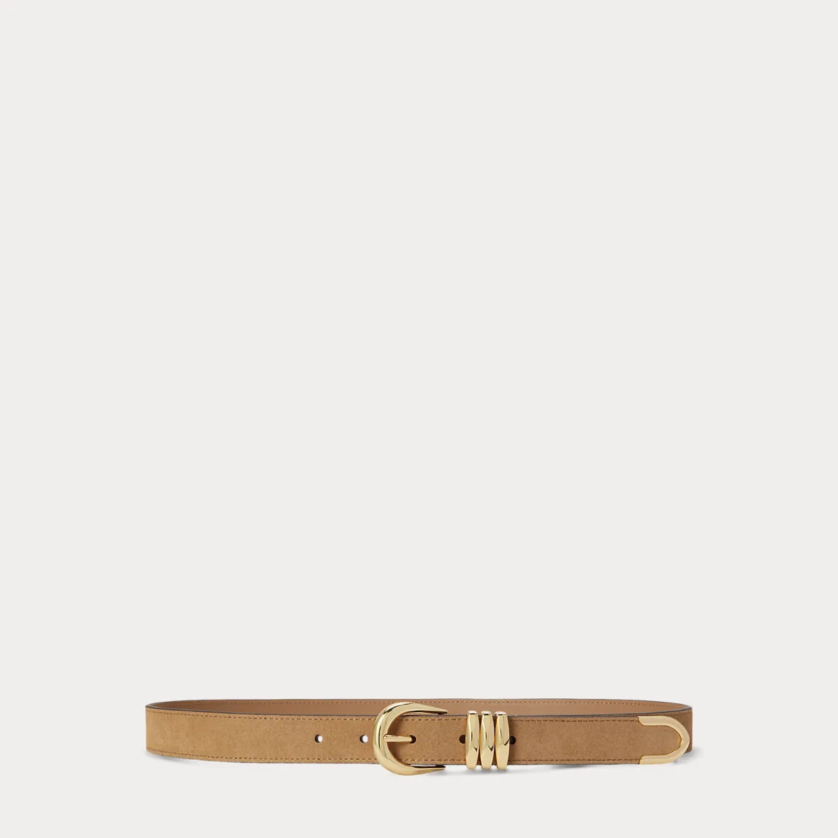 Metal-Keeper Suede Skinny Belt by Ralph Lauren