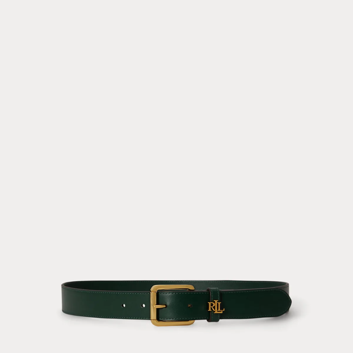 Logo-Keeper Leather Belt by Ralph Lauren