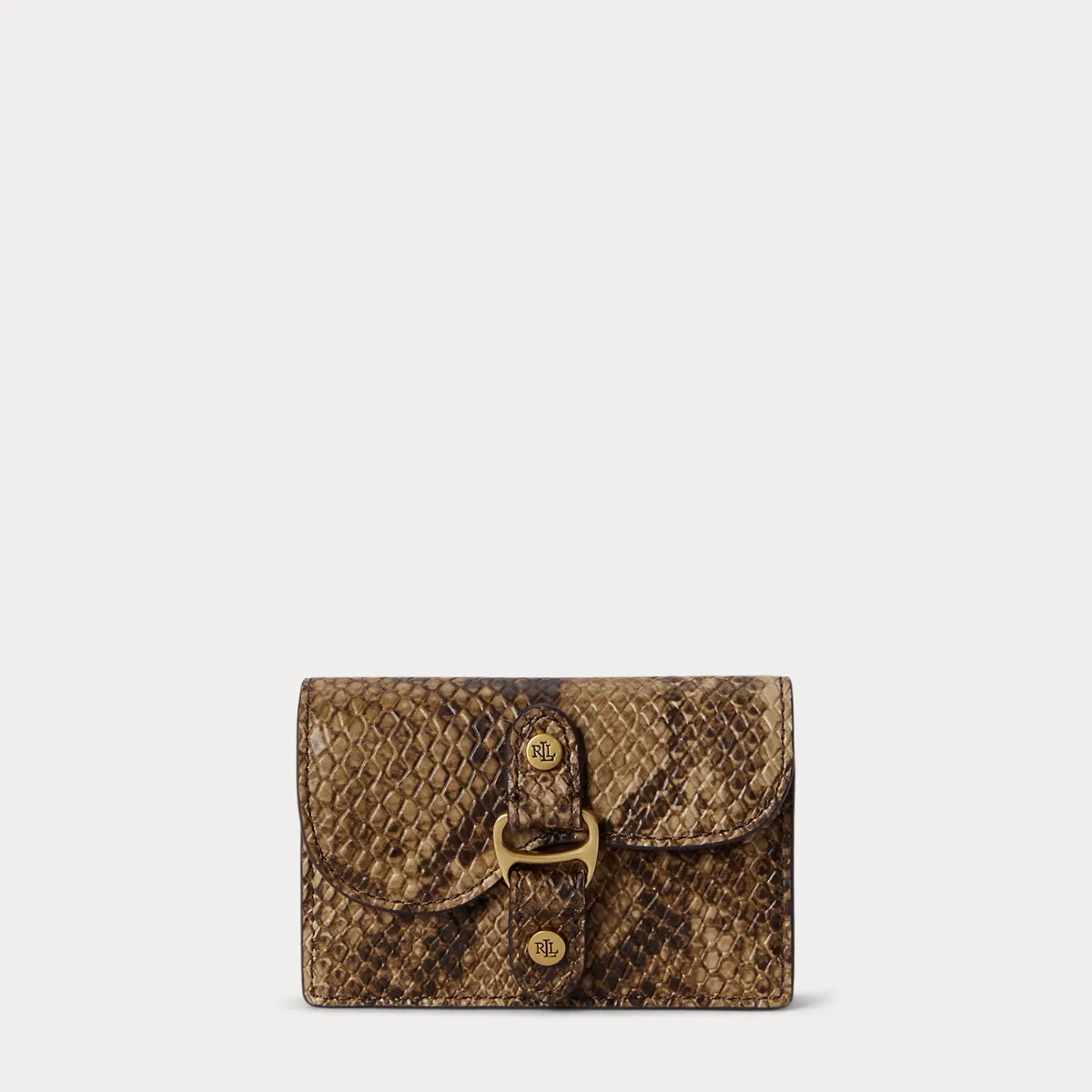 Python-Embossed Small Tasha Card Case by Ralph Lauren