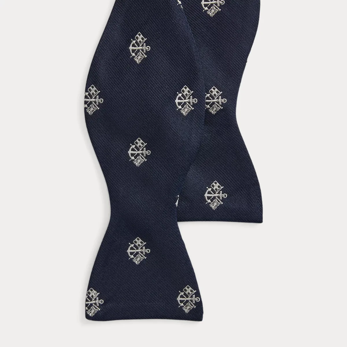 Anchor-Patterned Silk Repp Bow Tie by Ralph Lauren