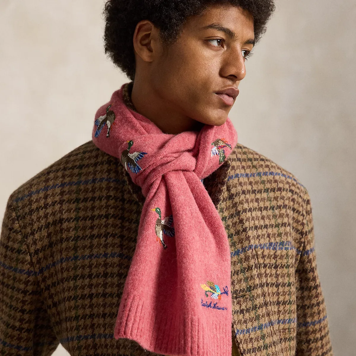 Embroidered Wool-Alpaca Scarf by Ralph Lauren