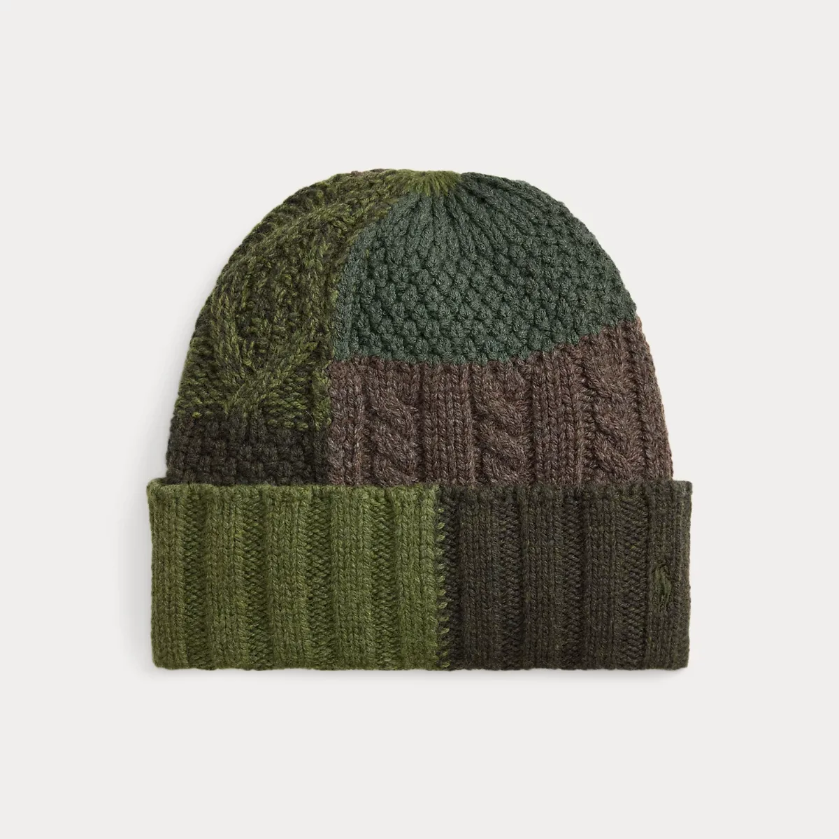 Patchwork Wool-Blend Beanie by Ralph Lauren