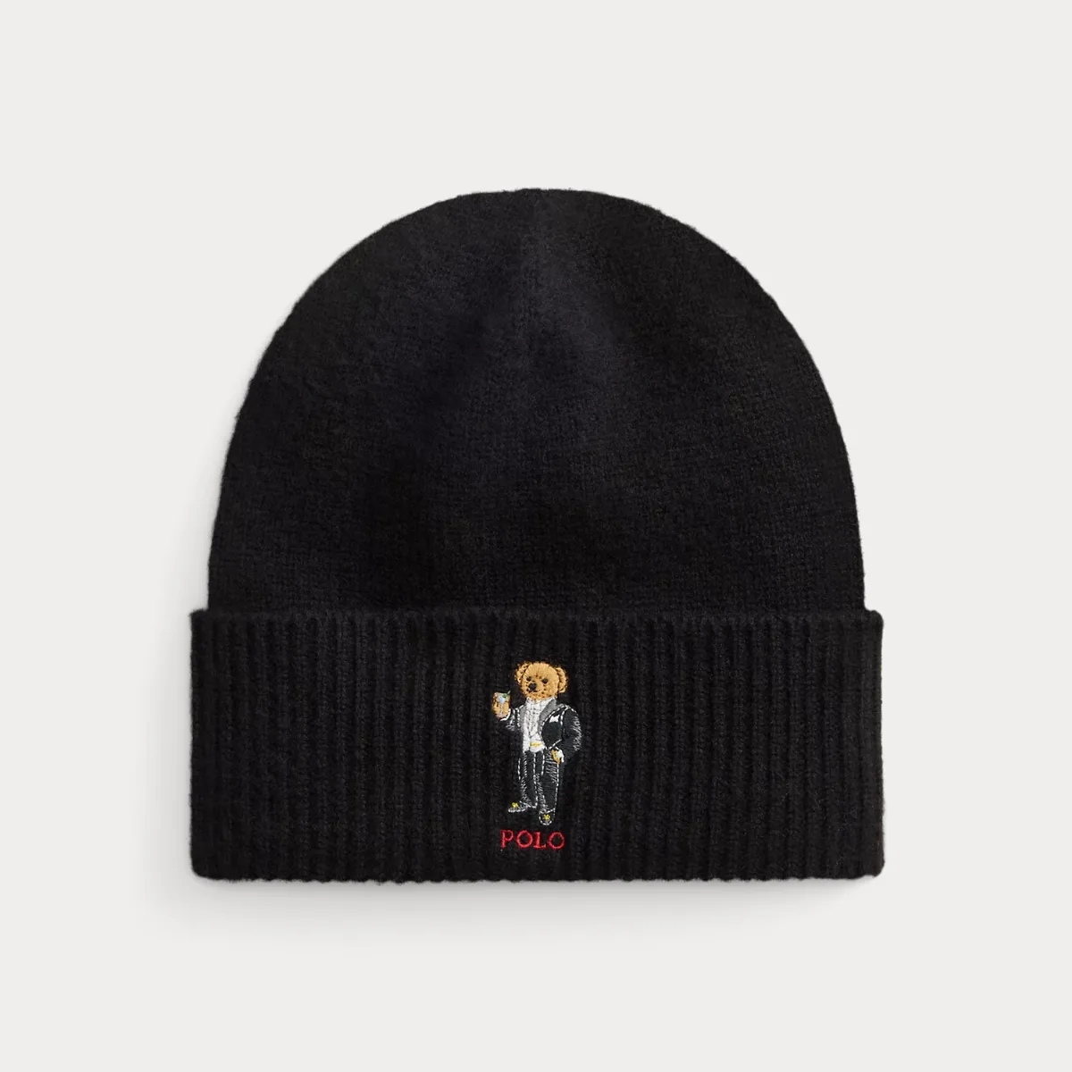 Martini Bear Wool-Cashmere Beanie by Ralph Lauren