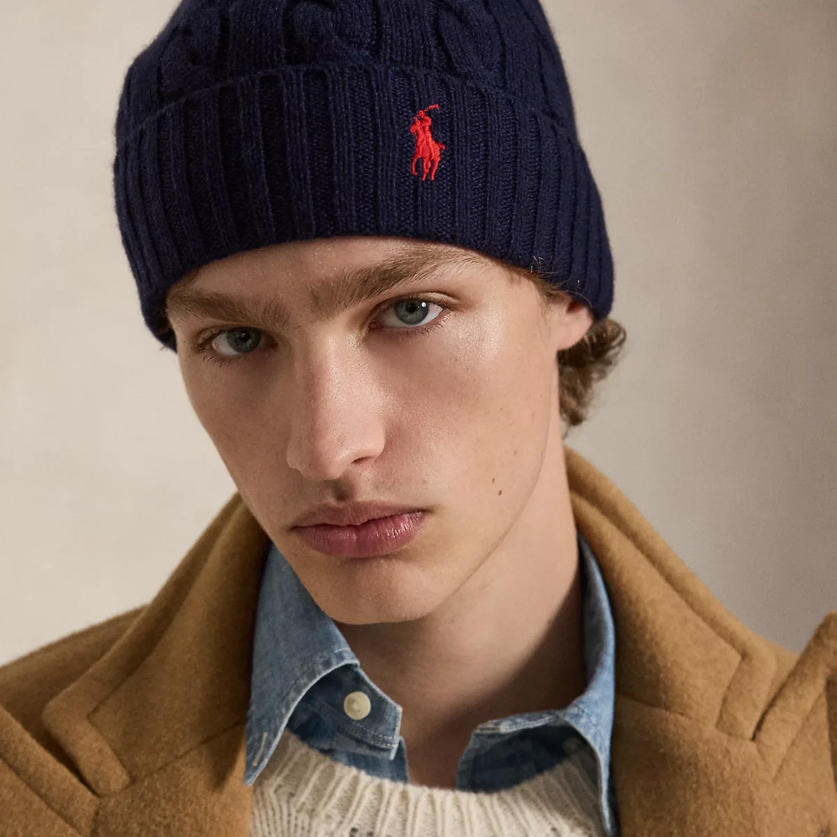 Cable-Knit Wool-Cashmere Beanie by Ralph Lauren