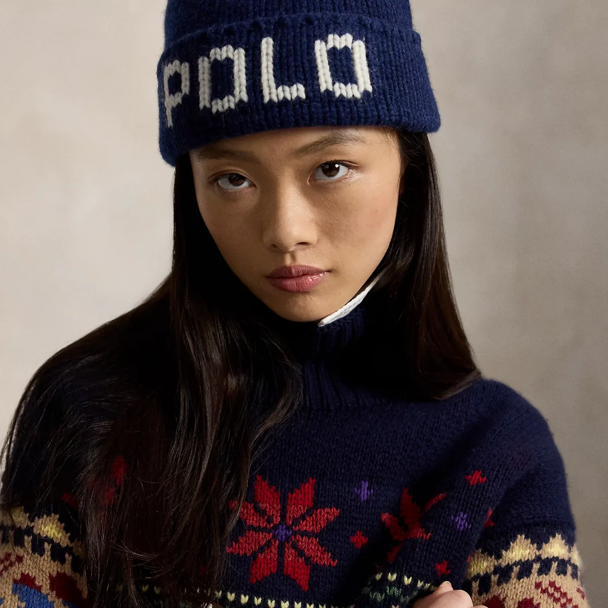 Logo Tassel Wool Beanie by Ralph Lauren
