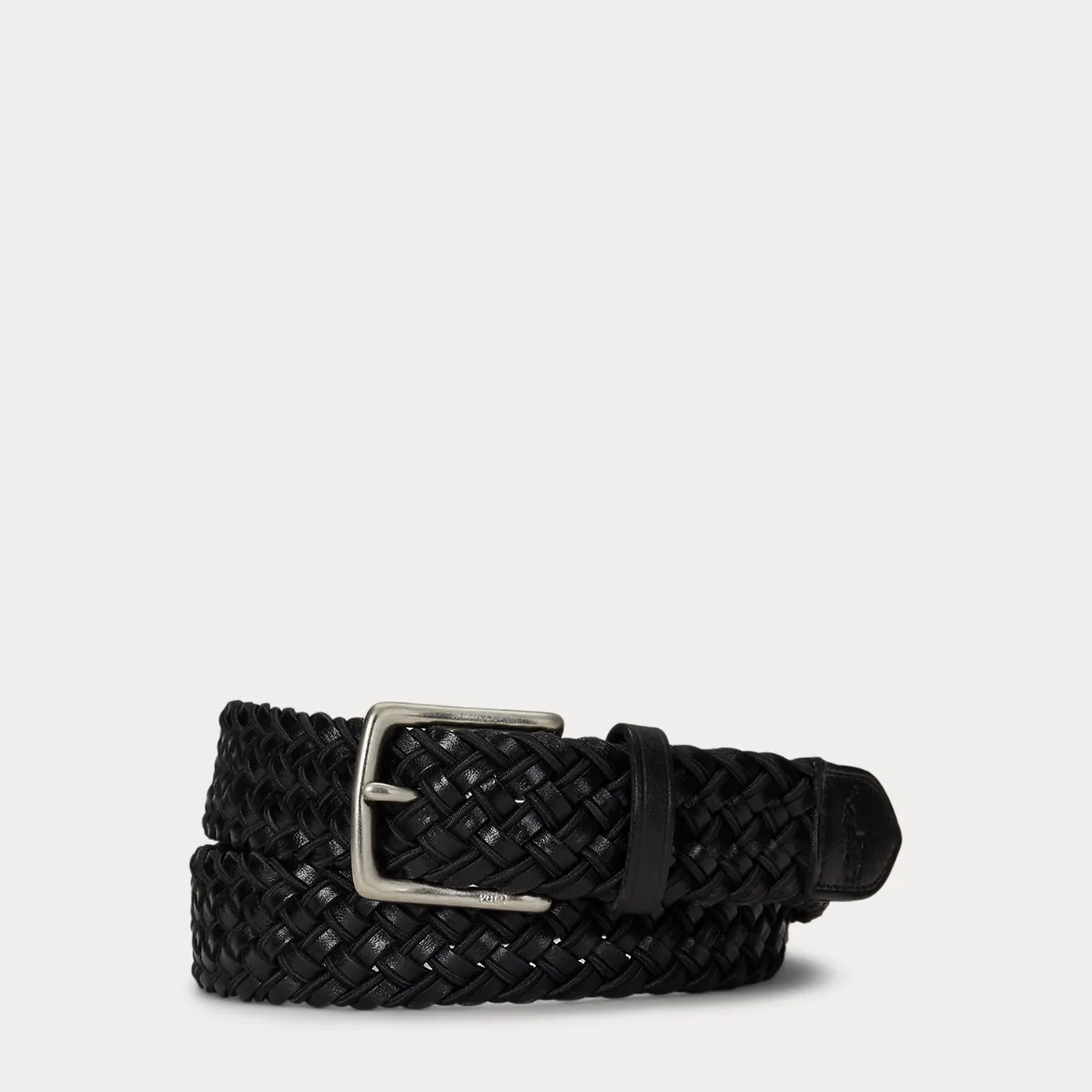 Leather & Braided Cord Woven Belt