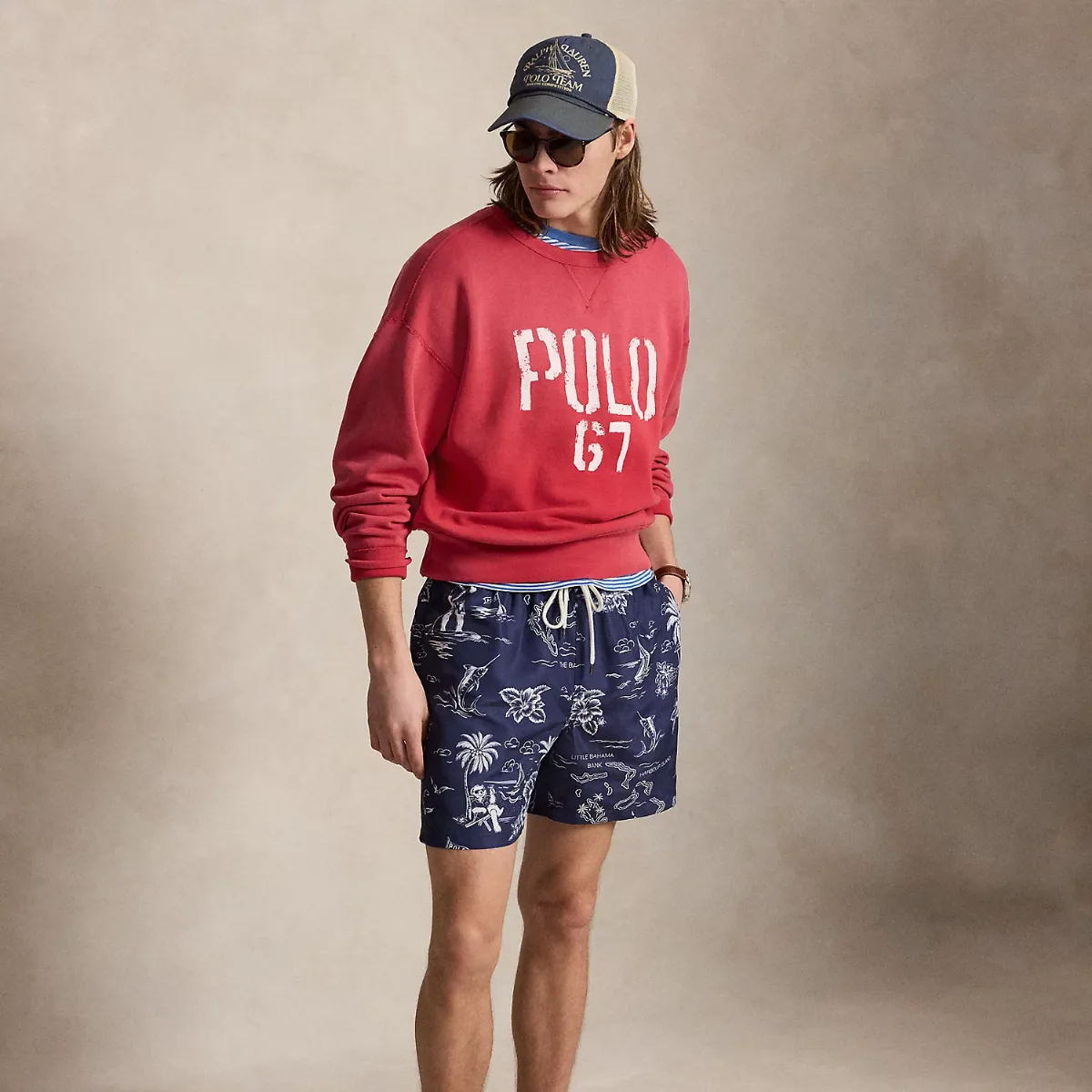 5.75-Inch Traveler Polo Bear Swim Trunk by Ralph Lauren