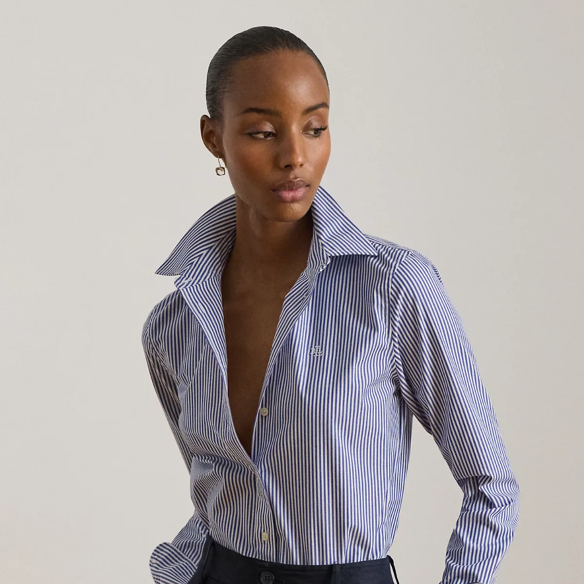 Classic Fit Striped Cotton Shirt by Ralph Lauren