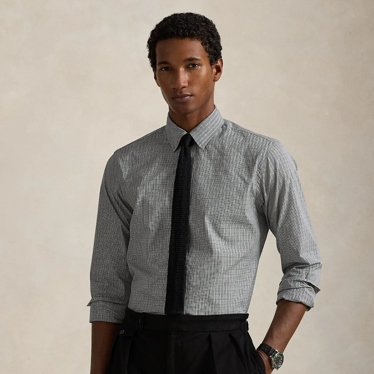 Custom Fit Plaid Poplin Shirt by Ralph Lauren