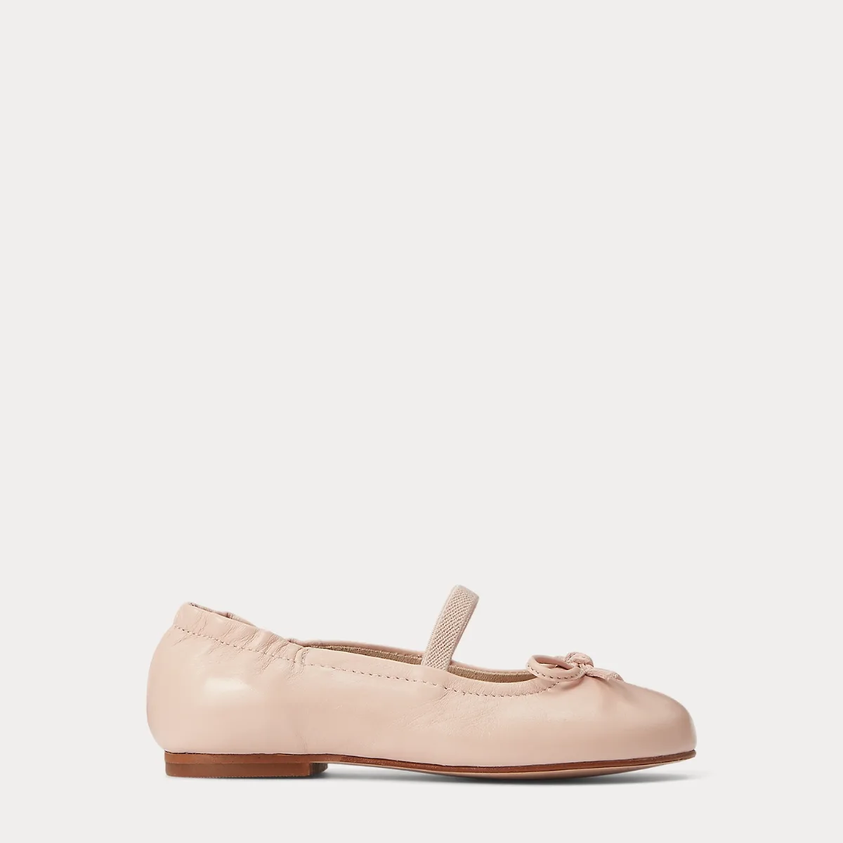 The Pony Ballet Flat in Pink Leather by Ralph Lauren