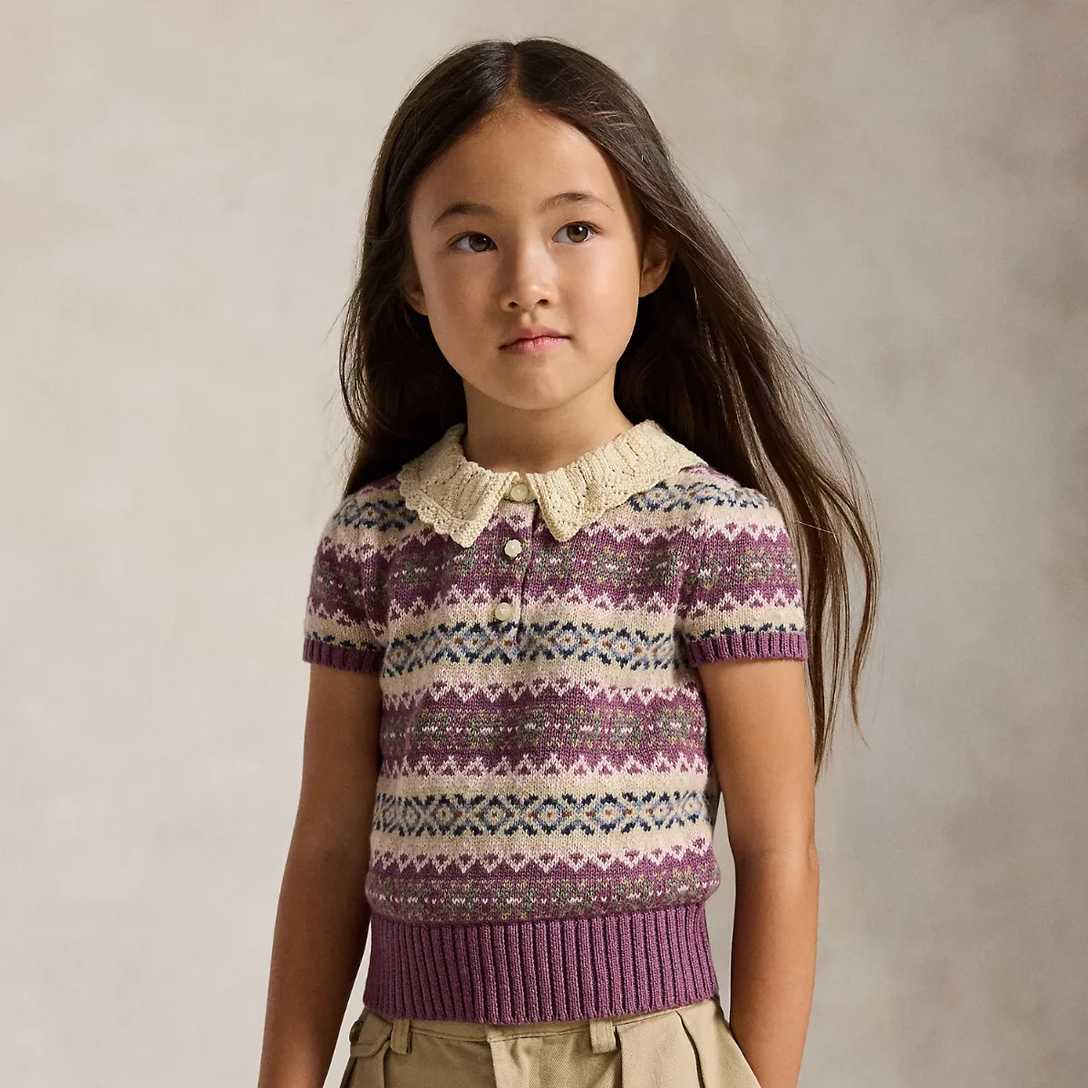 Fair Isle Cotton-Blend Sweater by Ralph Lauren