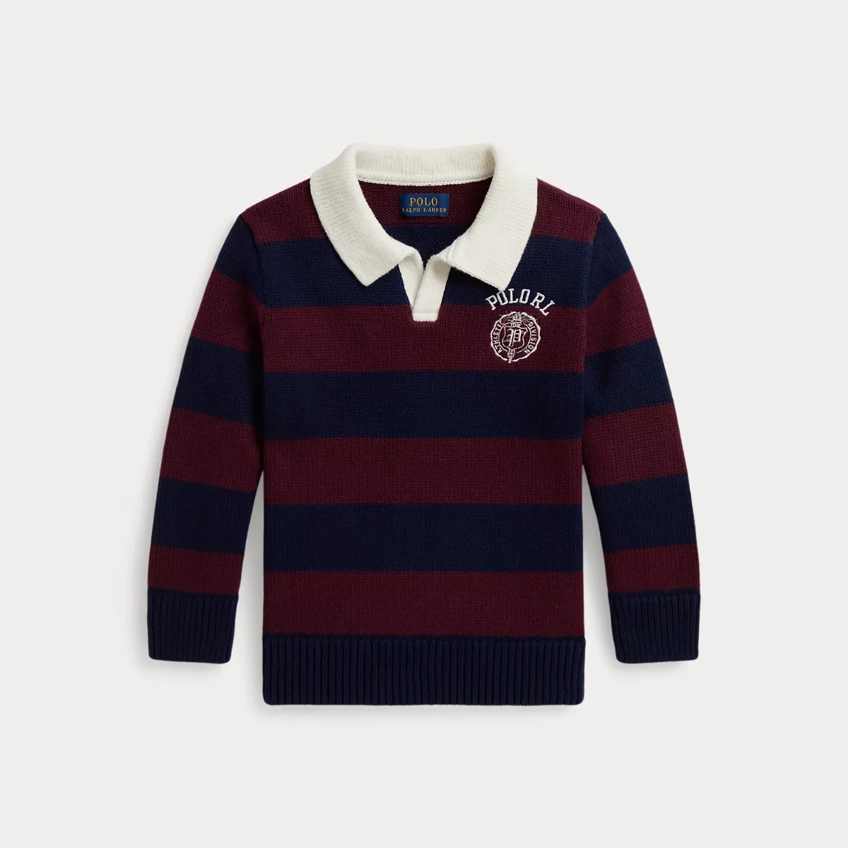 Rugby-Stripe Cotton Sweater by Ralph Lauren
