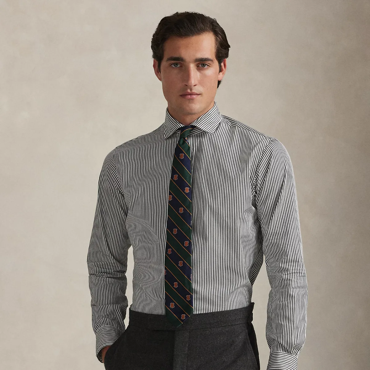 Classic Fit Striped Poplin Shirt by Ralph Lauren