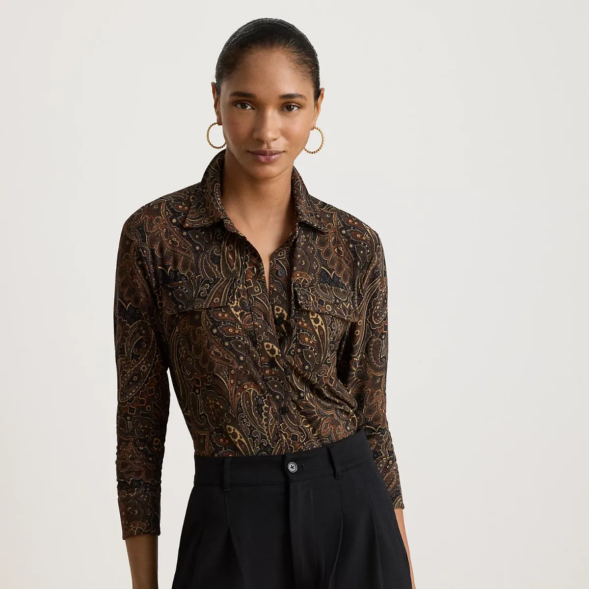 Paisley Stretch Jersey Shirt by Ralph Lauren