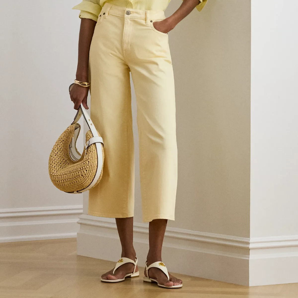 High-Rise Wide-Leg Cropped Jean