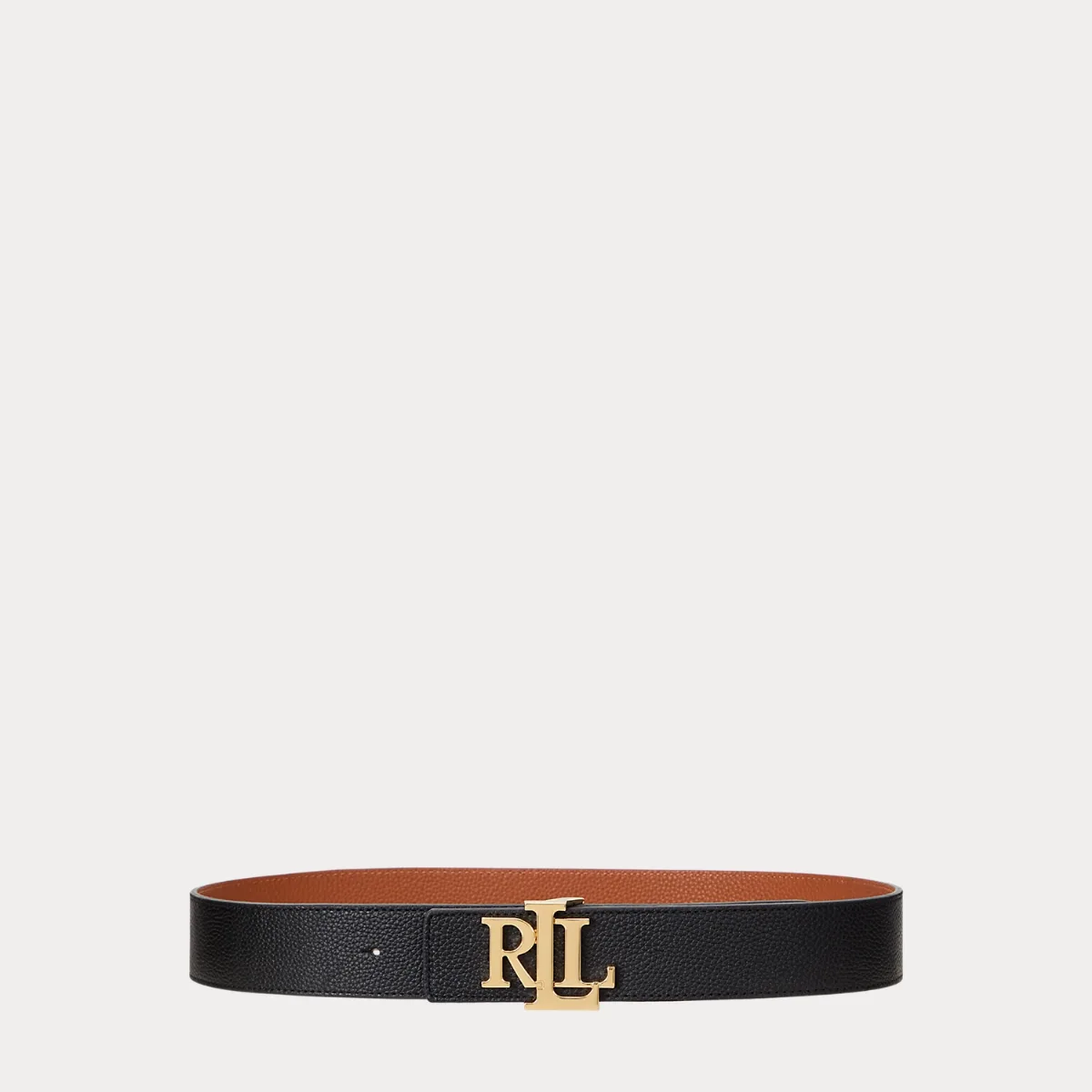 Logo Reversible Pebbled Wide Belt by Ralph Lauren