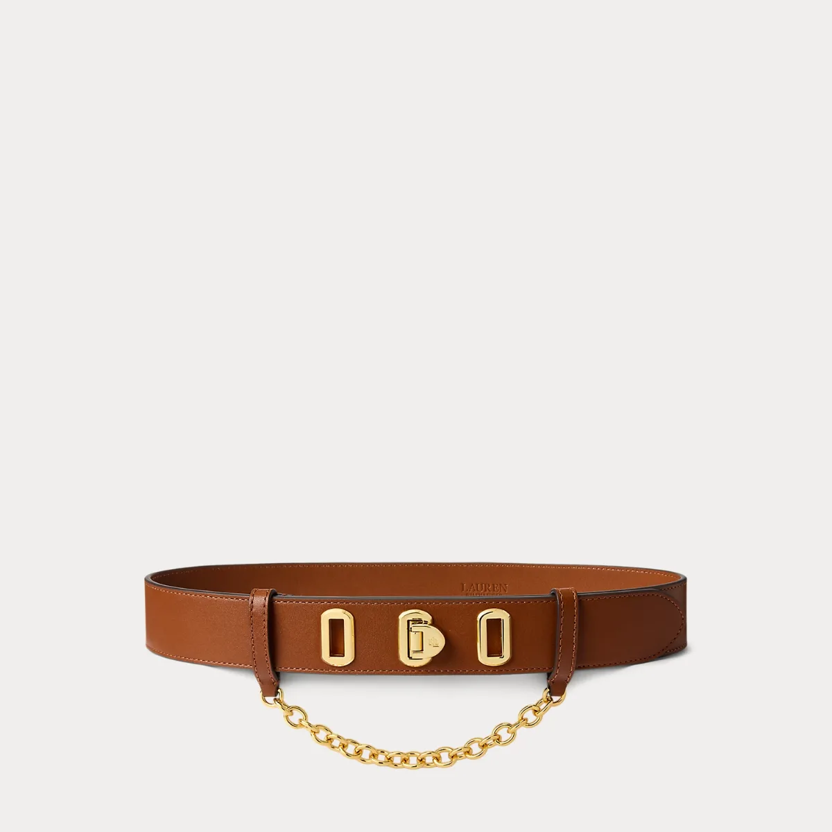 Flip-Lock Leather Wide Belt by Ralph Lauren