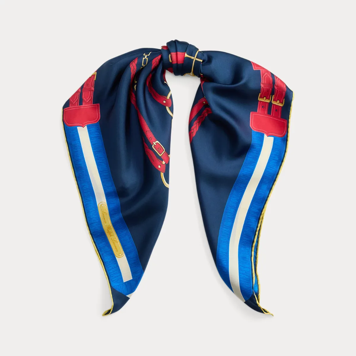 Belting-Print Silk Square Scarf by Ralph Lauren