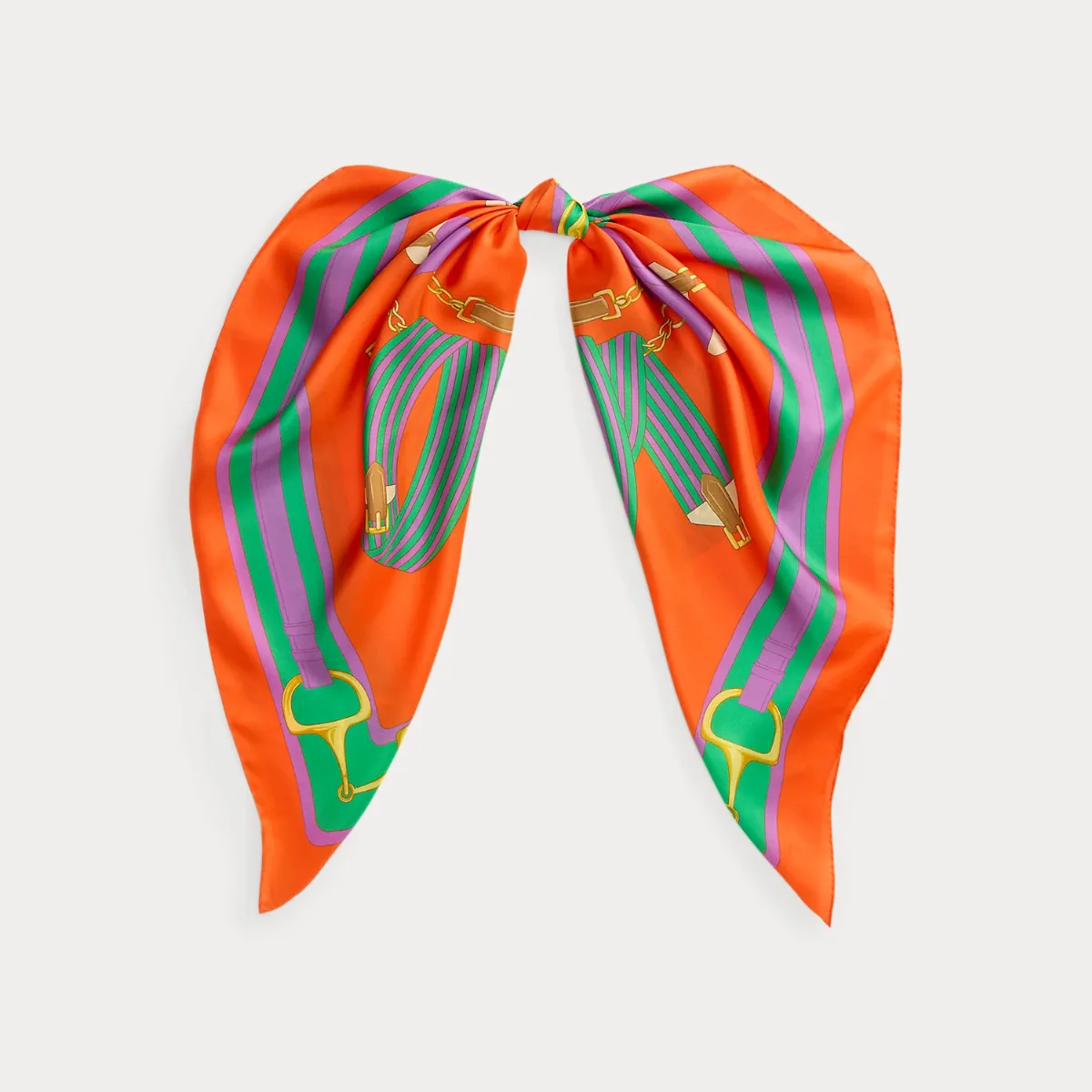 Equestrian-Print Silk Square Scarf by Ralph Lauren