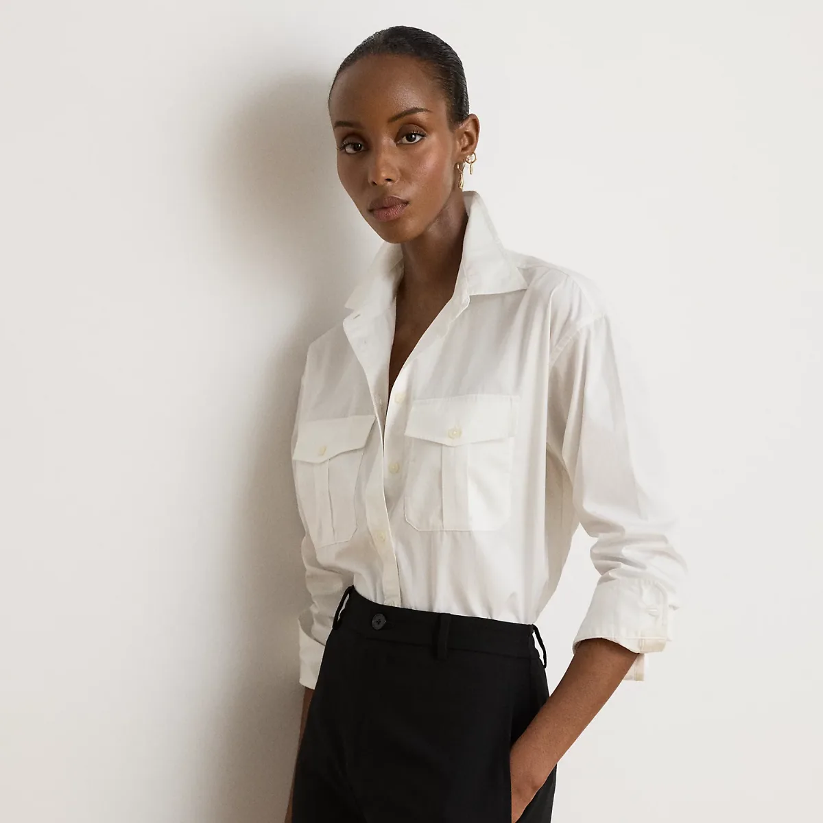 Relaxed Fit Cotton Broadcloth Shirt by Ralph Lauren