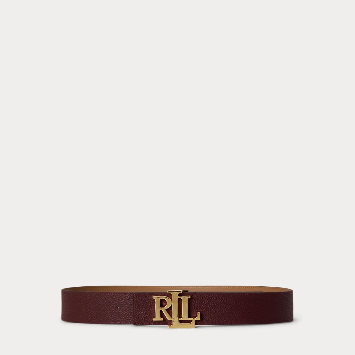 Logo Reversible Leather Wide Belt by Ralph Lauren